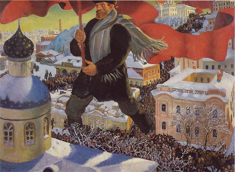 Boris Kustodiev The Bolshevik France oil painting art